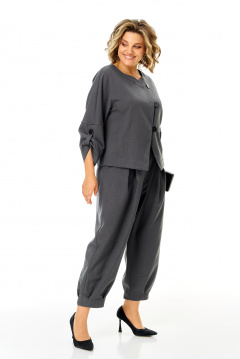 Брюки, жакет Michel chic 1436/1 графитовый_атлас - фото 5