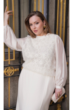 Блуза Vittoria Queen 30203 молоко - фото 1