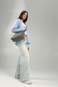 Сумка MT.Style Chloe2 grey-velour - фото 5
