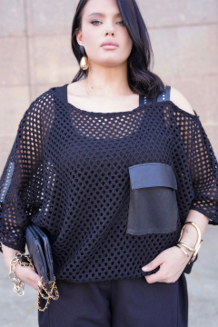 Блуза, джемпер Vittoria Queen 29873 черный - фото 3