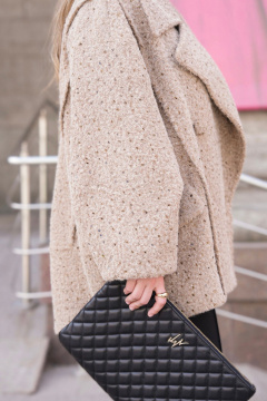 Полупальто Vittoria Queen 30313 бежевый - фото 5