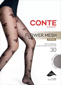 Колготки CONTE FLOWER MESH nero 26С-10СП - фото 1