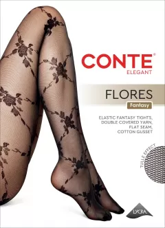 Колготки CONTE FLORES 30 nero 25С-90СП - фото 1