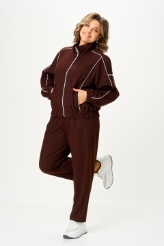 Костюм брючный вельветовый свободный коричневый Lady Secret 26255 шоколад - фото 3