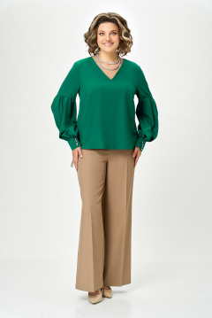 Блузка свободного кроя с объемными рукавами Swallow 963.1 - фото 4
