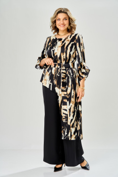 Брюки, туника Romanovich Style 2-2750 черный/акварель - фото 2