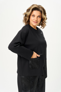 Блуза, брюки Alani Collection 2698 черный - фото 4