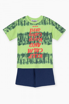 Майка, шорты Bell Bimbo 210527 салат/т.синий - фото 1