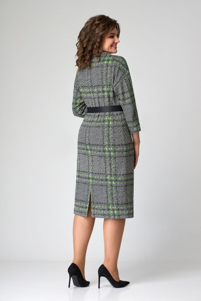Платье, пояс Мишель стиль 1095 серо-зеленый - фото 4