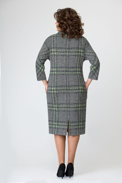 Платье, пояс Мишель стиль 1095 серо-зеленый - фото 3