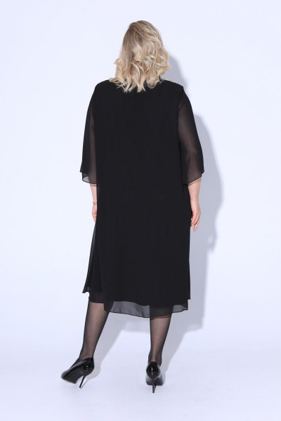 Платье Pretty 1180 черный+бежевый - фото 4