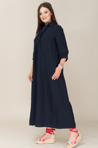 Платье Ружана 356-2 темно-синий - фото 2