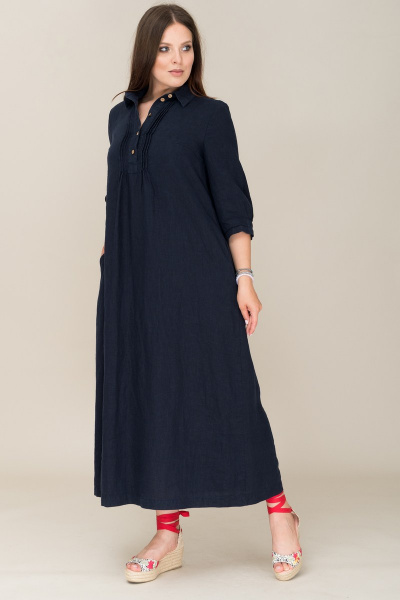 Платье Ружана 356-2 темно-синий - фото 5