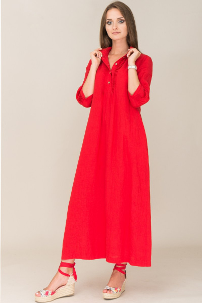 Платье Ружана 356-2 красный - фото 1