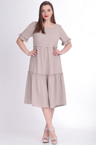 Платье LadisLine 1079 беж - фото 1