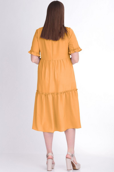 Платье LadisLine 1079 горчица - фото 2