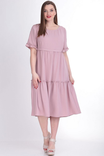 Платье LadisLine 1079 пудра - фото 3