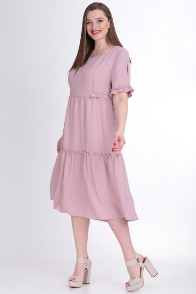 Платье LadisLine 1079 пудра - фото 4