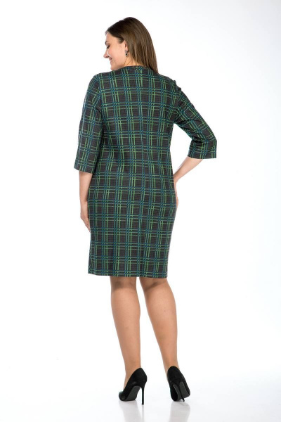 Платье Lady Style Classic 1465/1 зеленый_с_темно-синим - фото 3