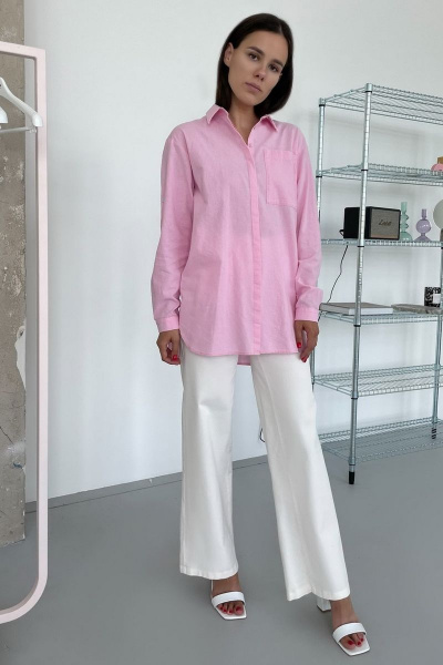 Блуза Панда 91540w розовый - фото 2