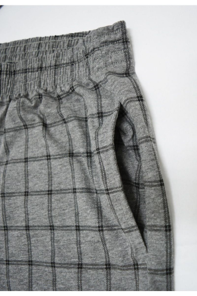Брюки, футболка Купалинка 264900.176 к.т.серый меланж,клетка - фото 3