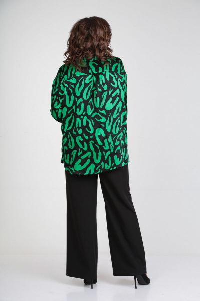 Блуза, брюки Mubliz 024 черный-зеленый - фото 6