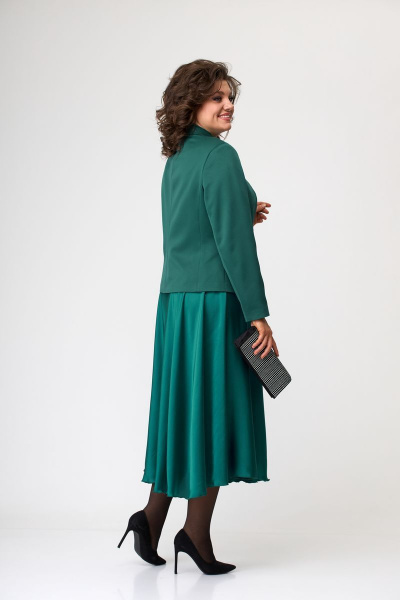 Жакет, шарф, юбка ANASTASIA MAK 1055а зелёный - фото 5