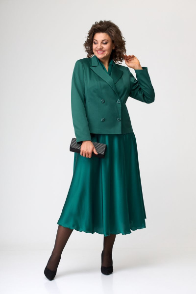 Жакет, шарф, юбка ANASTASIA MAK 1055а зелёный - фото 1