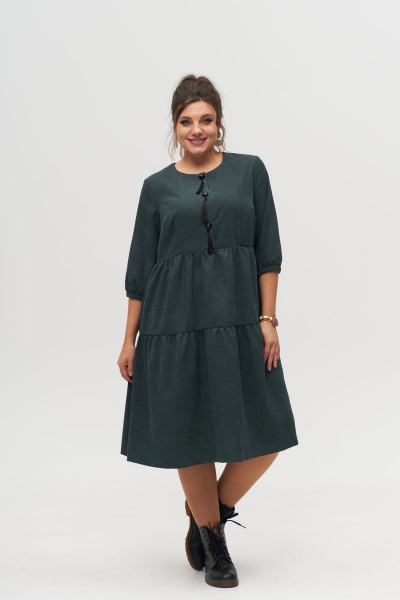 Платье Anelli 833.1 зеленый - фото 1