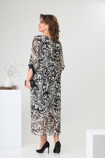 Платье Romanovich Style 1-2442 черный/белый - фото 4