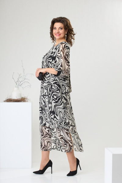 Платье Romanovich Style 1-2442 черный/белый - фото 3