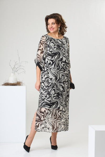 Платье Romanovich Style 1-2442 черный/белый - фото 2