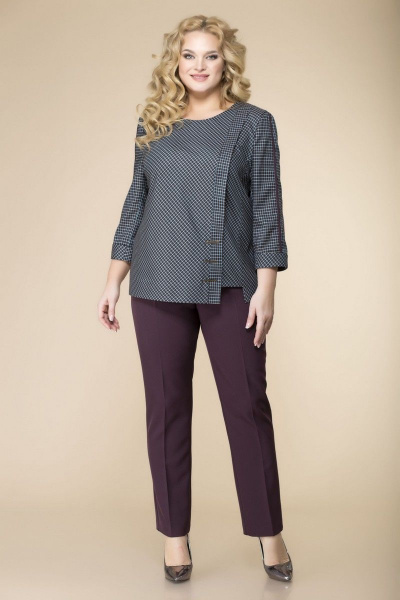 Блуза, брюки Romanovich Style 2-1269 темная_вишня - фото 1