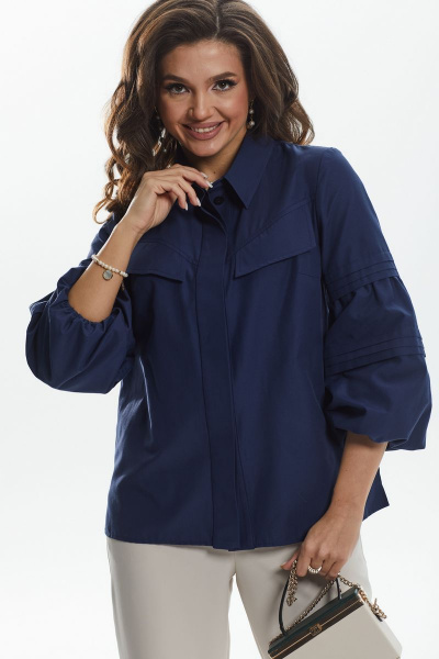 Блуза MALI 624 синий - фото 1
