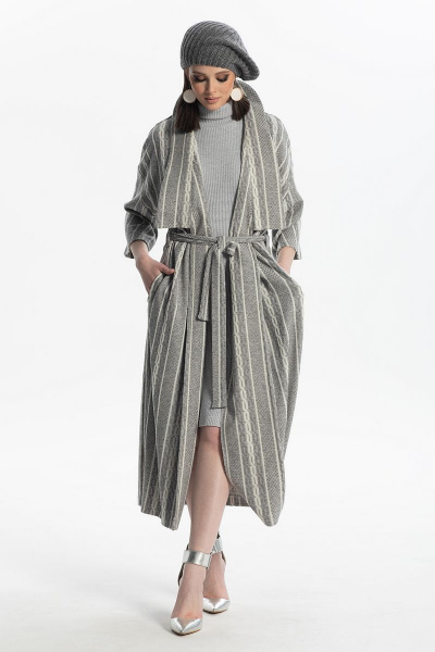 Кардиган, платье Diva 1510 серый - фото 1