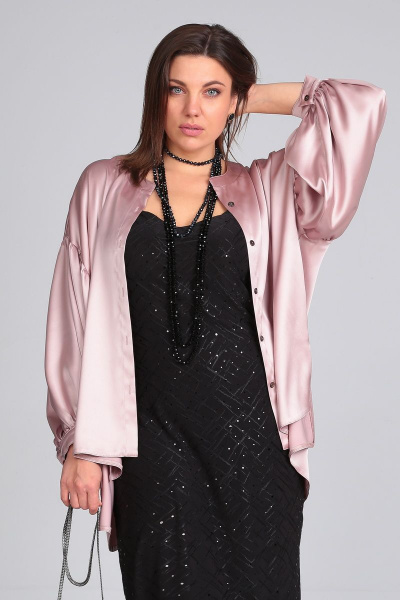 Блуза, платье Lady Secret 3716 розовый-перламутр-черный - фото 2