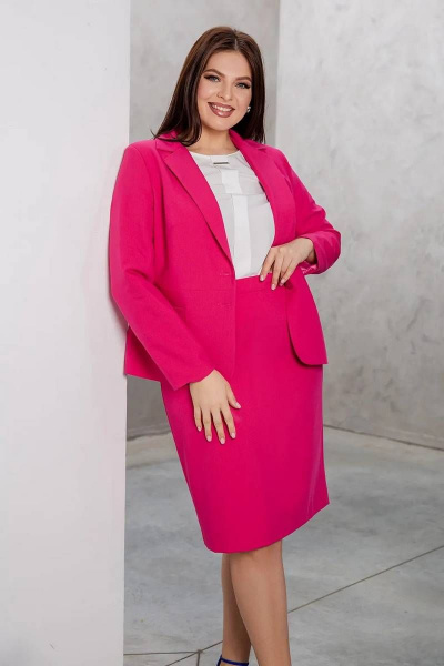 Жакет, юбка Daloria 9181 ярко-розовый - фото 8