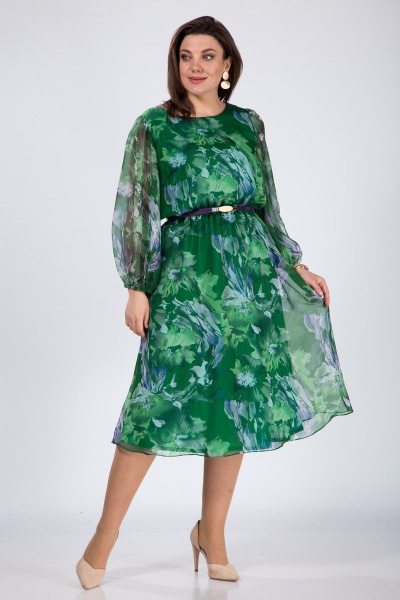 Платье Karina deLux M-1068 зеленый - фото 4