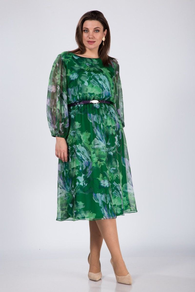 Платье Karina deLux M-1068 зеленый - фото 2