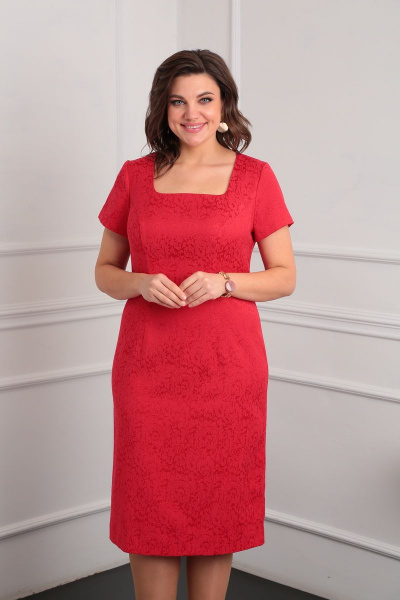 Платье Lady Line 530 красный - фото 3