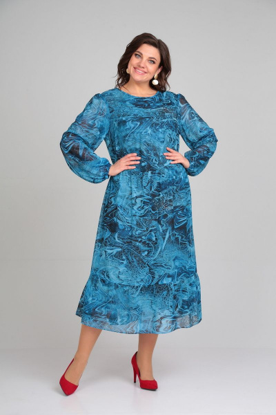 Платье Mubliz 007 голубой - фото 4