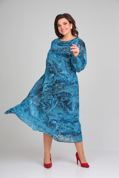 Платье Mubliz 007 голубой - фото 3