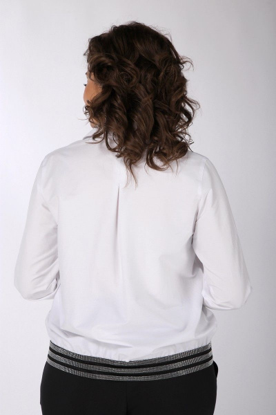 Блуза, брюки Vilena 868 белый+черный - фото 10
