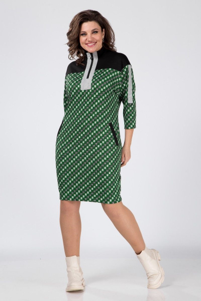 Платье Karina deLux M-1077 зеленый - фото 1