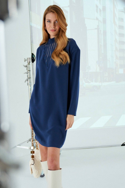 Платье Lokka 1033В серо-синий - фото 3