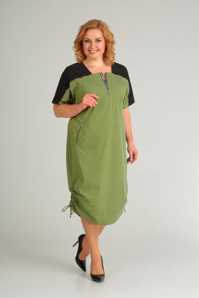 Платье Диомант 1430 зеленый - фото 1