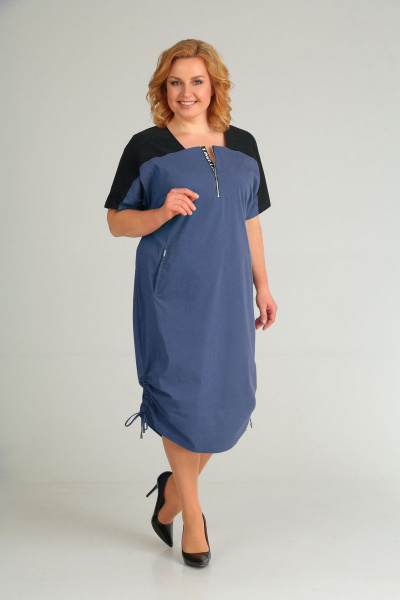Платье Диомант 1430 синий - фото 1