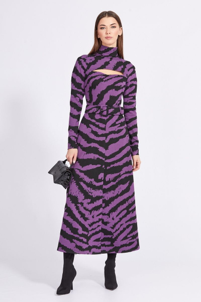 Платье EOLA 2357 фиолет-черный - фото 1