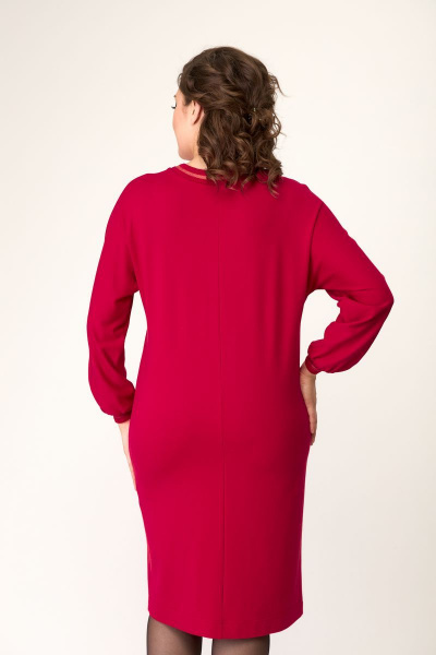 Жилет, платье T&N 7358 «лапка серая»+красный - фото 9