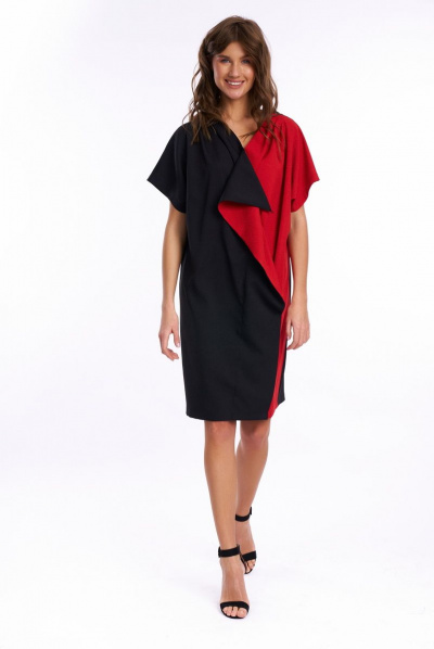 Платье KaVaRi 1025.2 черный-красный - фото 5